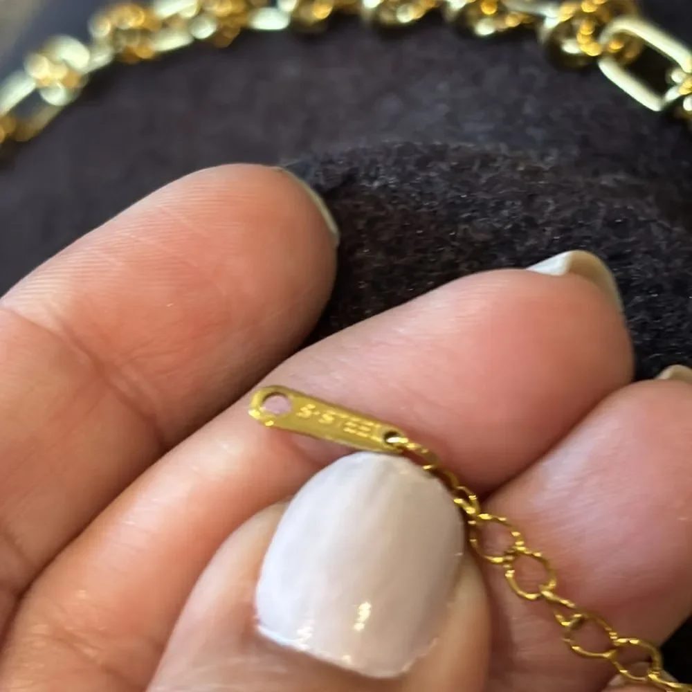 INS Fashion 18K Gold Plated Stainless Steel Knot Link Chain Necklace - Picture 5 of 8